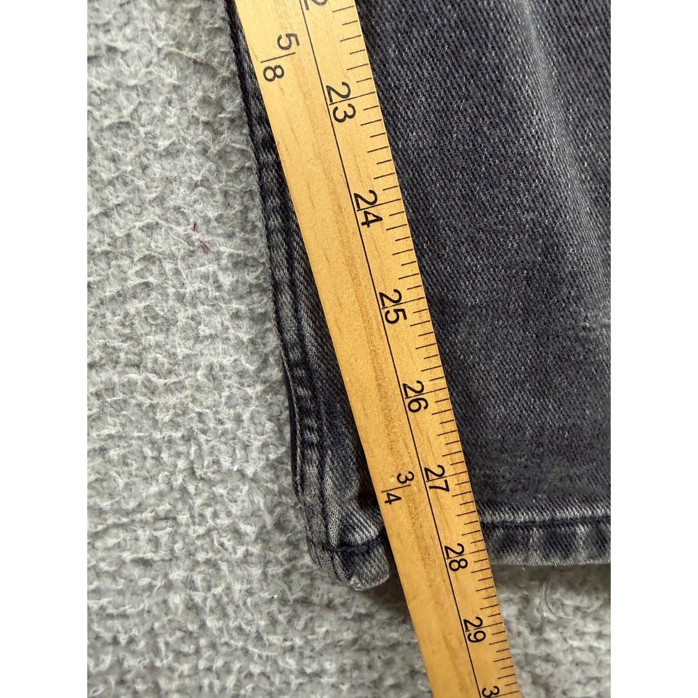 Carhartt WIP Newel Pant Size 30x28 Mens Tapered Leg Button Fly Denim Jeans Black - Picture 3 of 9